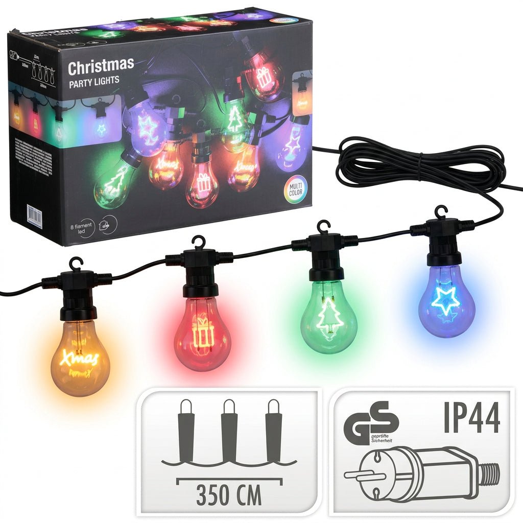 Catena di Lampadine Natalizie Colorate | Koopman - Perrone Shop