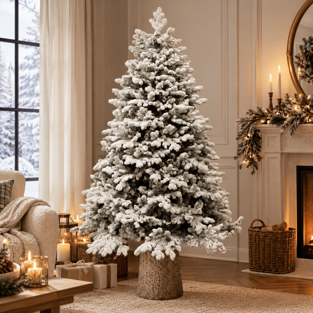 Albero di Natale Darsy Innevato con tronco incorporato | Xone - Perrone Shop