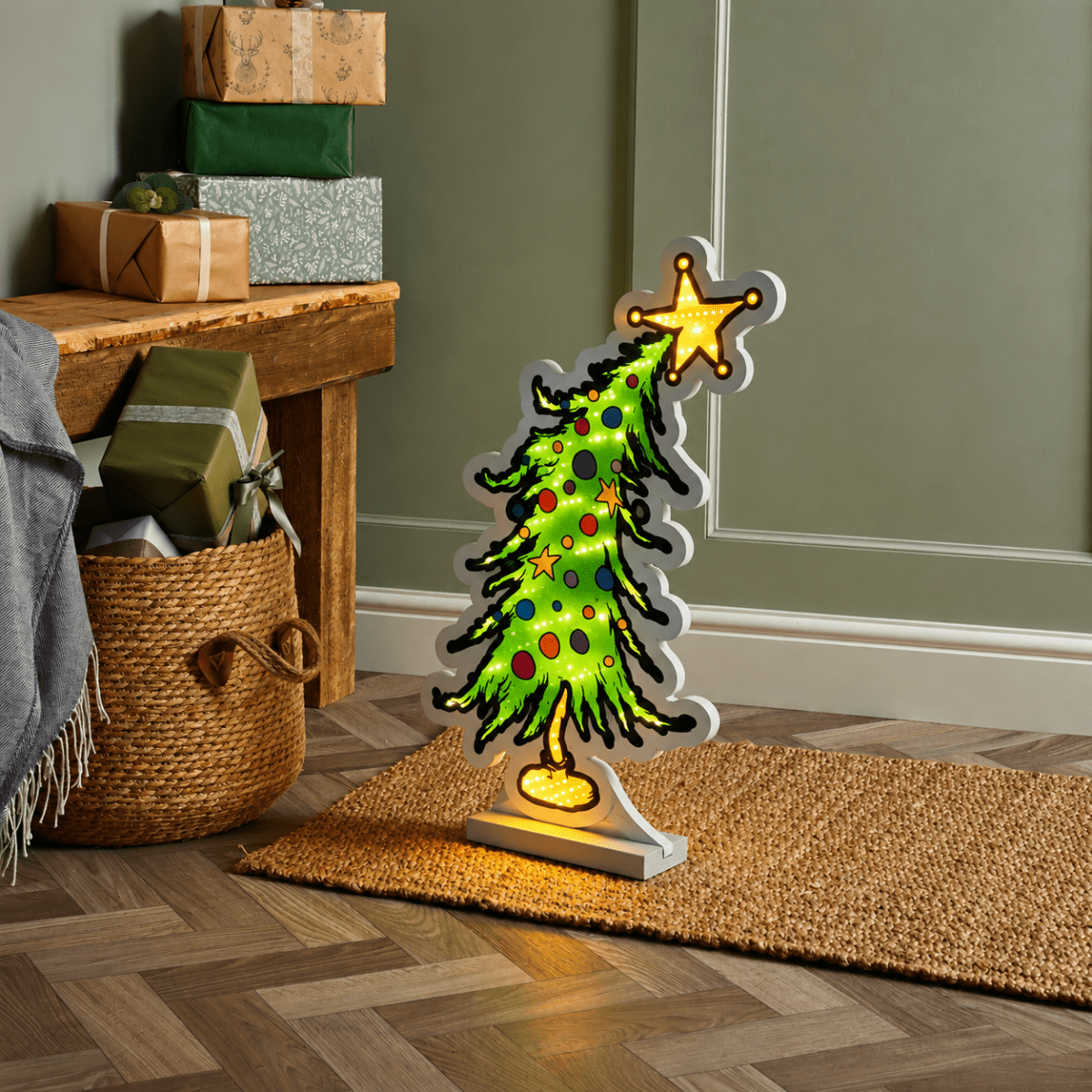 Albero di Natale luminoso 20 cm Infinity Light The Grinch