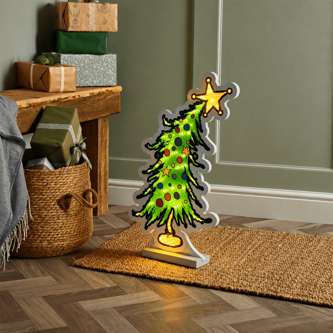 Albero di Natale luminoso 20 cm Infinity Light The Grinch