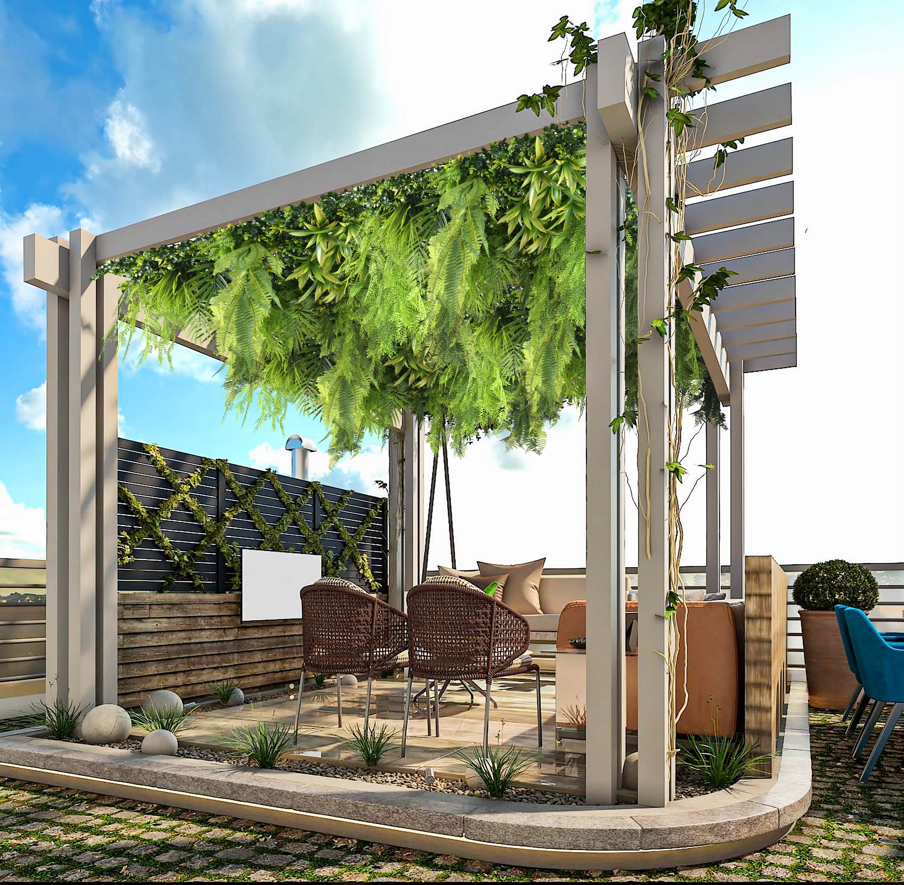 Siepe Artificiale 3D Greenwall Rampicante 100x100cm | Xone