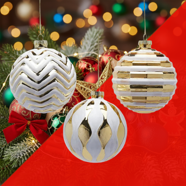 12 Fiocchi Metallici Oro Per Albero Di Natale - Con Clip, Decorazioni Eleganti Per Alberi E Ghirlande, 10,2 X 12,7 Cm