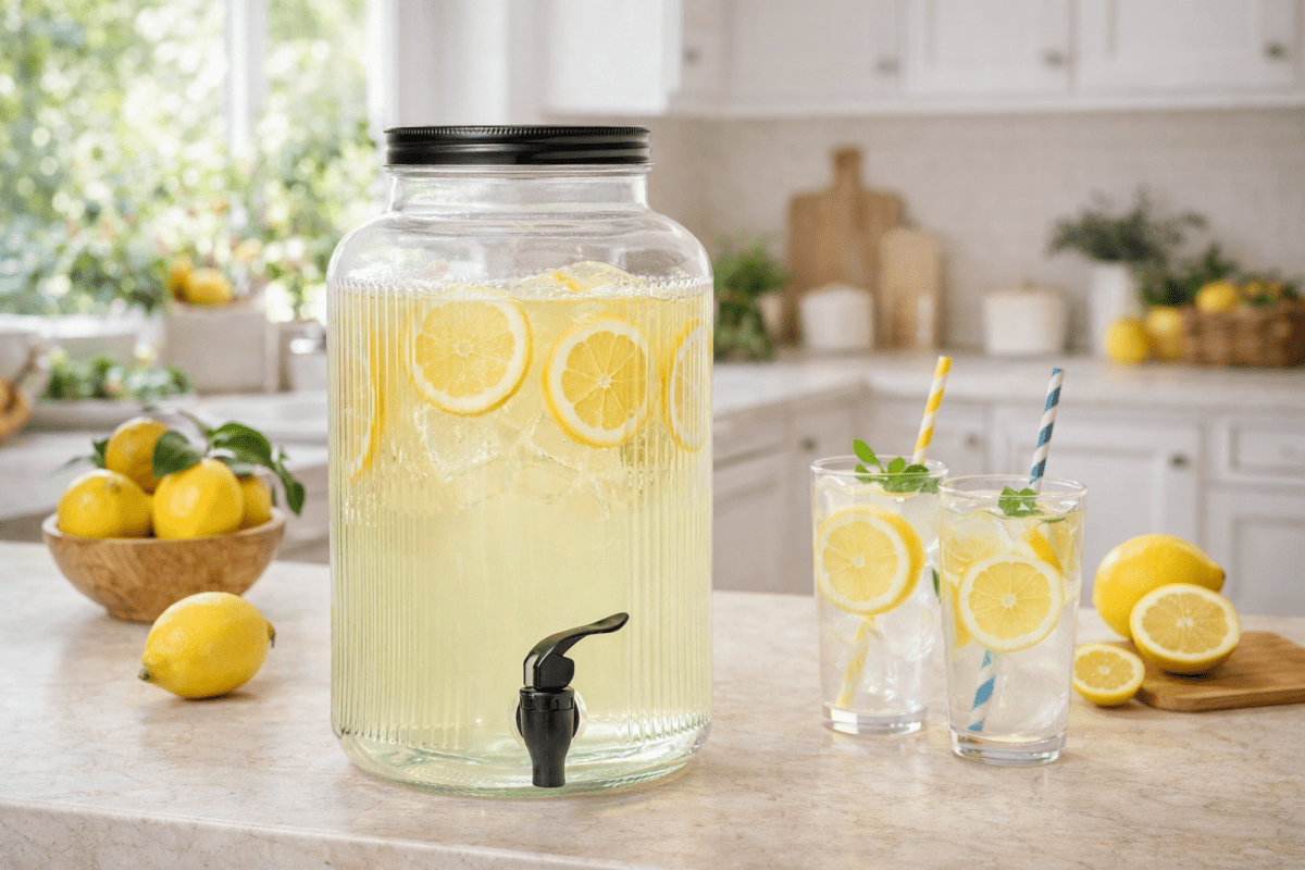 Dispenser in vetro con rubinetto 6000ml - Perrone Shop