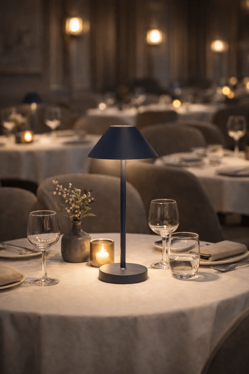 Lampada da tavolo ricaricabile Blu dimmerabile - Perrone Shop