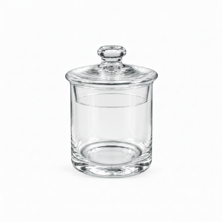 Cilindro in vetro trasparente con coperchio D.9XH15CM | Mercury - Perrone Shop