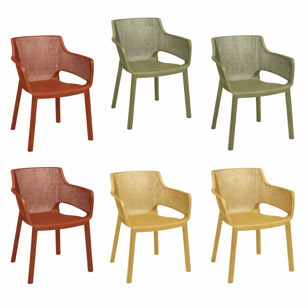 Set 6 sedie Eisa da giardino multicolore - Perrone Shop