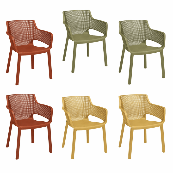 Set 6 sedie Eisa da giardino multicolore - Perrone Shop