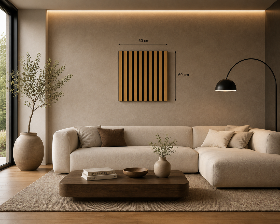Set 4 Pannelli 60x60cm Decorativi Effetto Legno con Doghe Verticali | OX Zeroper