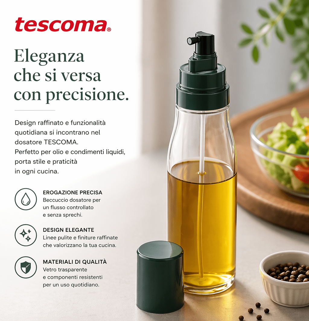 Tescoma Grandchef dosatore spray Olio e Aceto con beccuccio 250ml - Perrone Shop