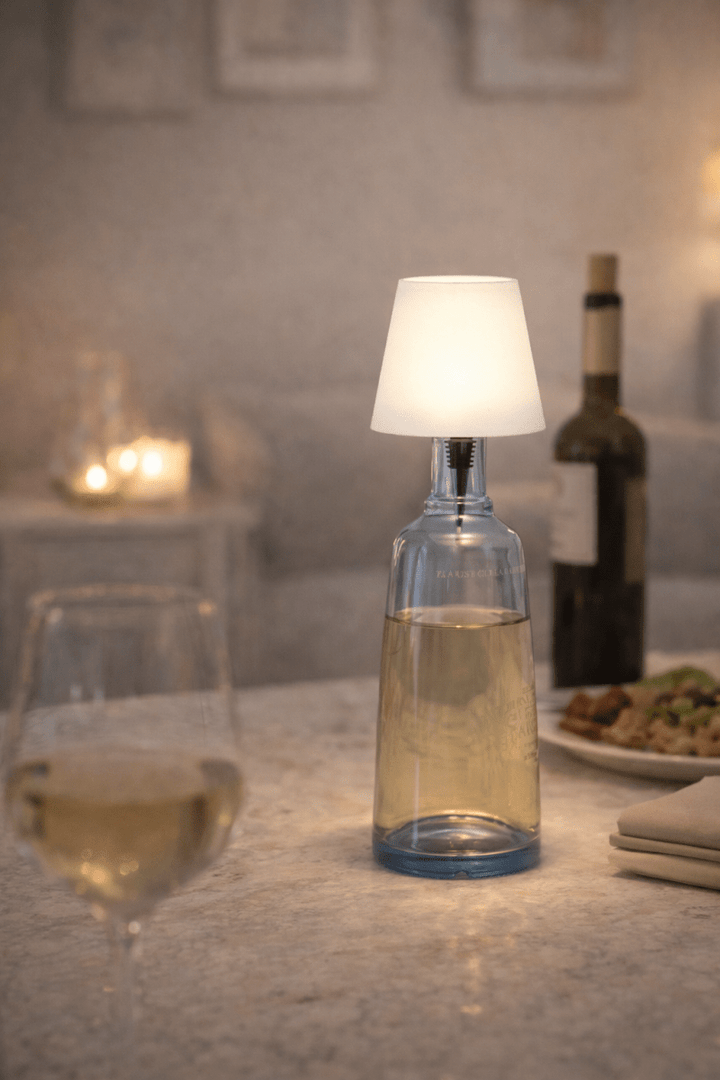 Lampada dimerabile per bottiglie Bianco D.11XH.14cm - Perrone Shop