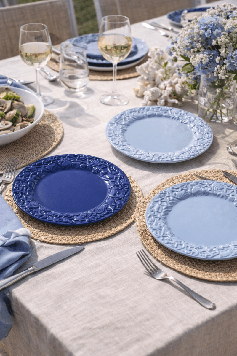 Sottopiatto in plastica a tema marino D.33CM - Perrone Shop