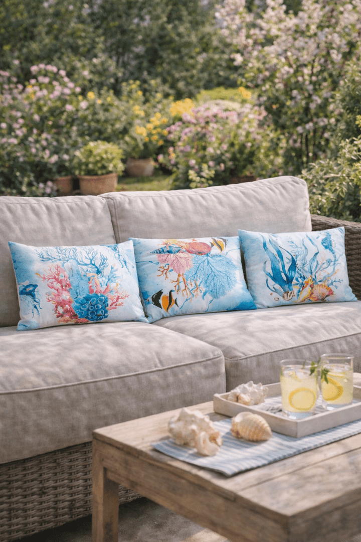 Cuscino in microfibra a tema marino 30X50cm - Perrone Shop