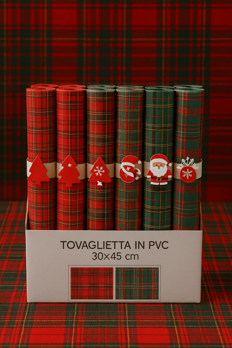Tovaglietta Tartan con Portatovaglioli 30×45 cm - Perrone Shop
