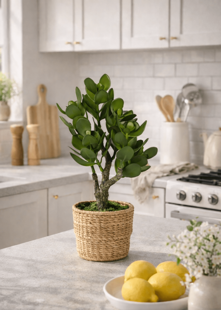 Crassula succolenta artificiale in PVC H.46CM - Perrone Shop