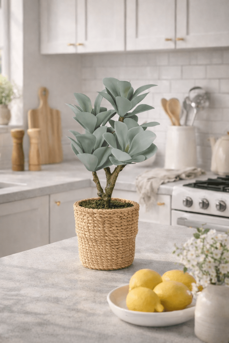 Succulenta artificiale con vasetto in PVC H.60cm - Perrone Shop