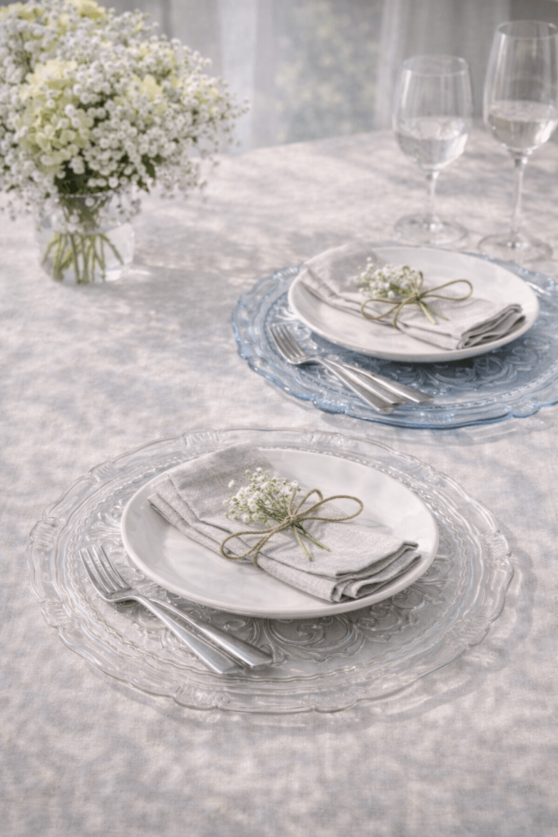 Sottopiatto trasparente in plastica D33cm - Perrone Shop