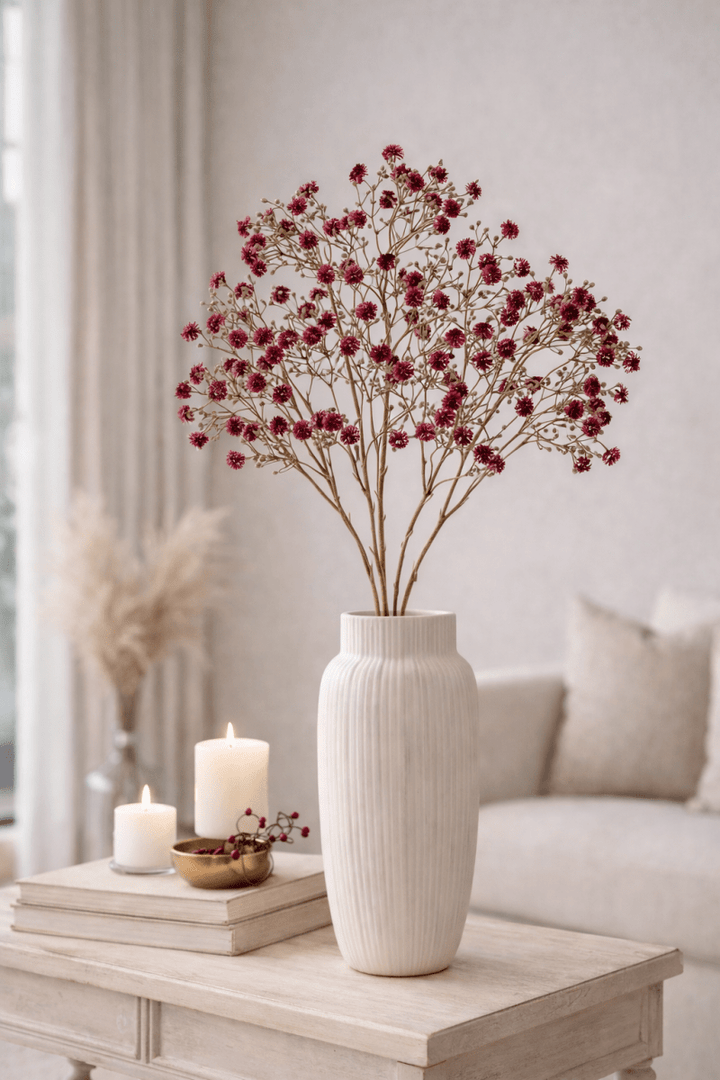Stelo artificiale Gypsophila oro e Bordeaux H.6 cm | EDG - Perrone Shop