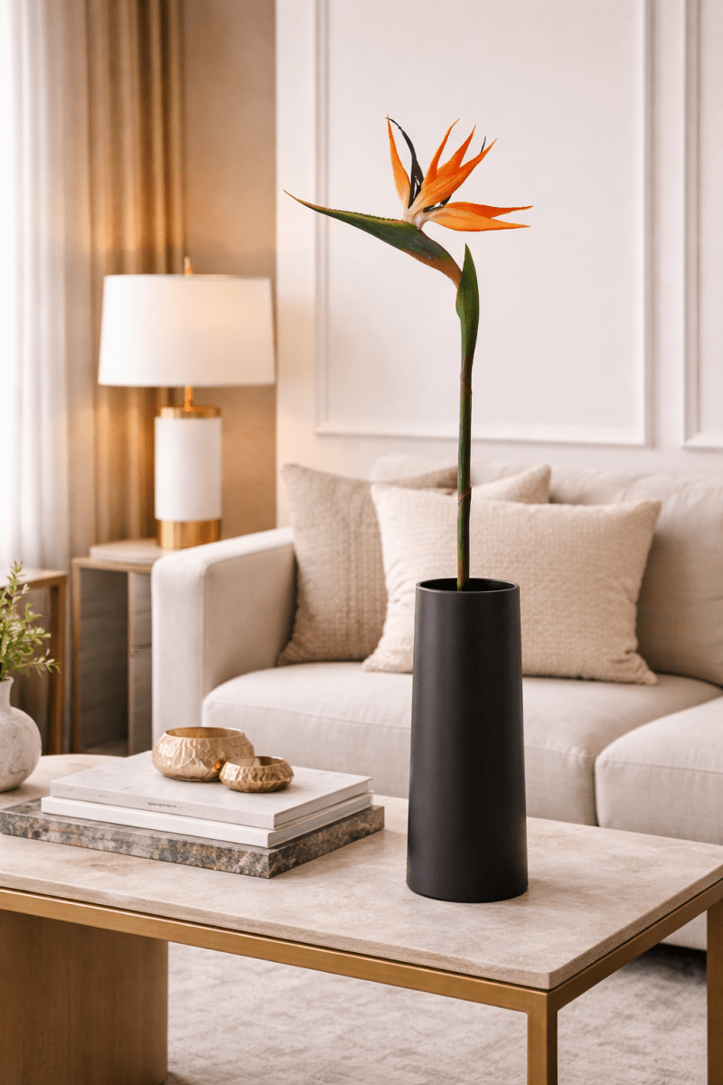 Ramo artificiale Strelizia arancio H.84 | EDG - Perrone Shop