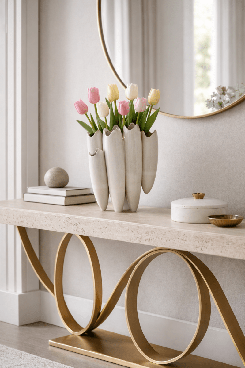 Tulipaniera Avorio in Ceramica - Perrone Shop