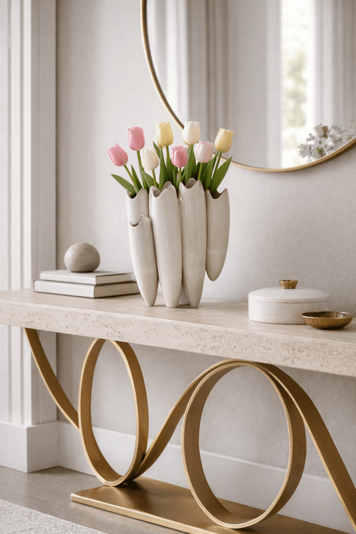 Tulipaniera Avorio in Ceramica - Perrone Shop