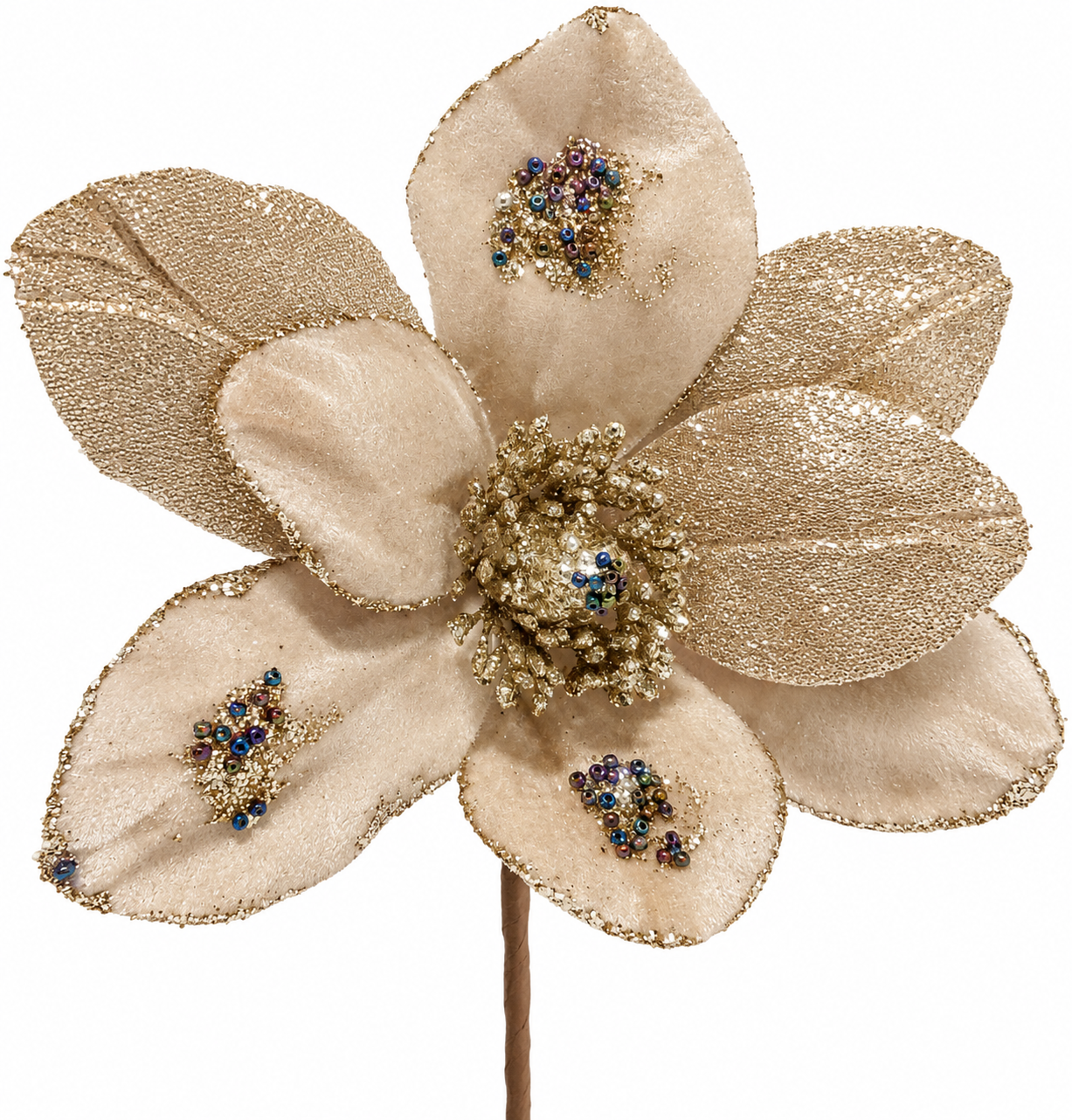 Ramo artificiale Magnolia Ivory Gold H.47 | EDG