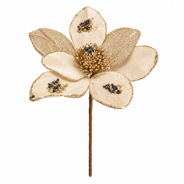 Ramo artificiale Magnolia Ivory Gold H.47 | EDG - Perrone Shop
