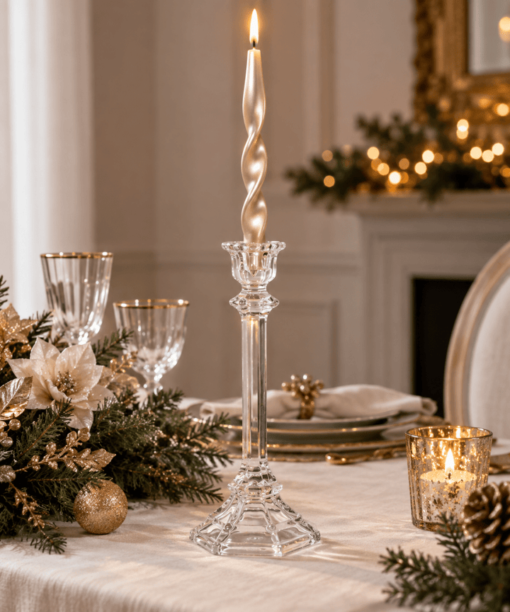 Portacandela in cristallo Boheme D10,7 H 9,5 | Mercury - Perrone Shop