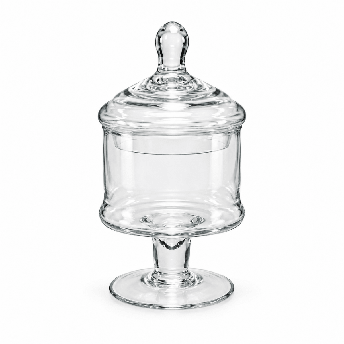 Potiche Vetro Trasparente D.12xh24cm - Perrone Shop