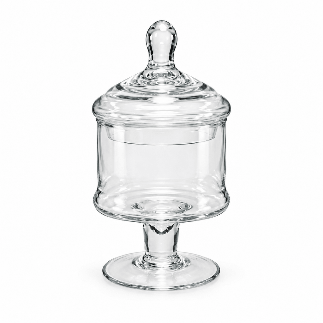 Potiche Vetro Trasparente D.12xh24cm - Perrone Shop