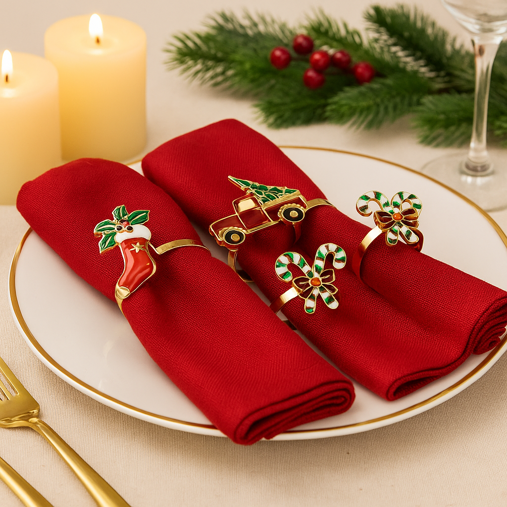 Porta tovaglioli natalizio in metallo | Mercury