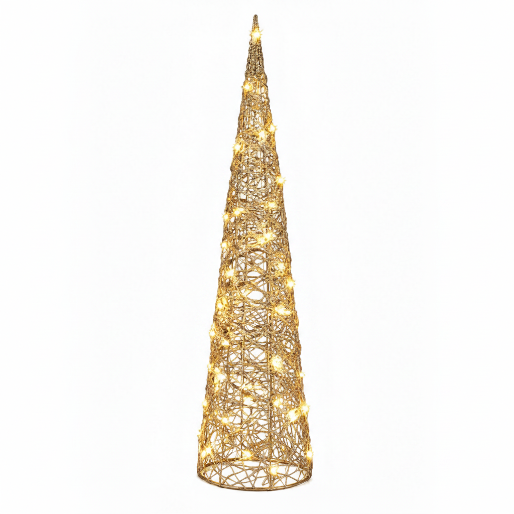 Albero di Natale luminoso Oro con Led  H.60cm | Mercury