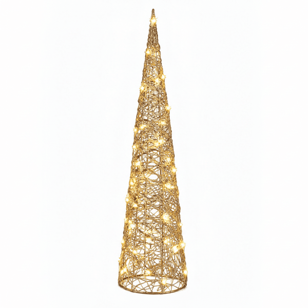 Albero di Natale luminoso Oro con Led H.60cm | Mercury - Perrone Shop