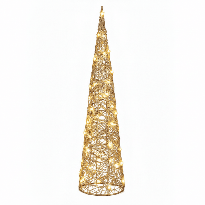 Albero di Natale luminoso Oro con Led H.60cm | Mercury - Perrone Shop
