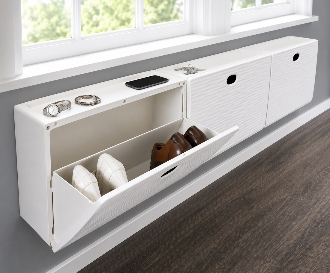 Scarpiera Wave Tris Mix 3 Ante Ribalta 9 Paia di Scarpe | DomoLiving