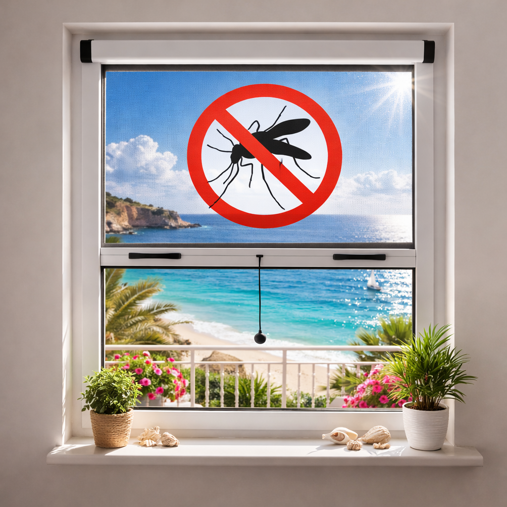 Zanzariera a Rullo Bianca per Finestra – Stop a Zanzare e Insetti in Casa