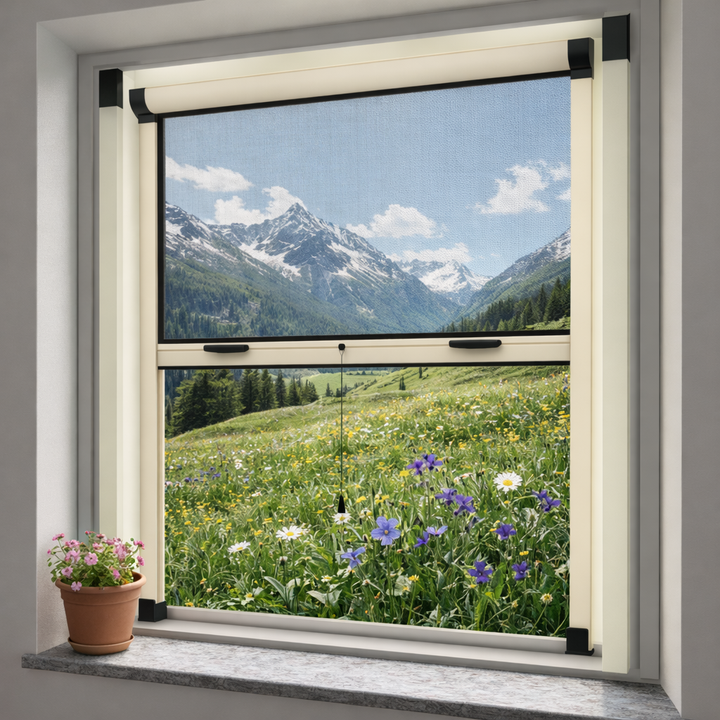 Zanzariera a Rullo Avorio per Finestra – Stop a Zanzare e Insetti in Casa