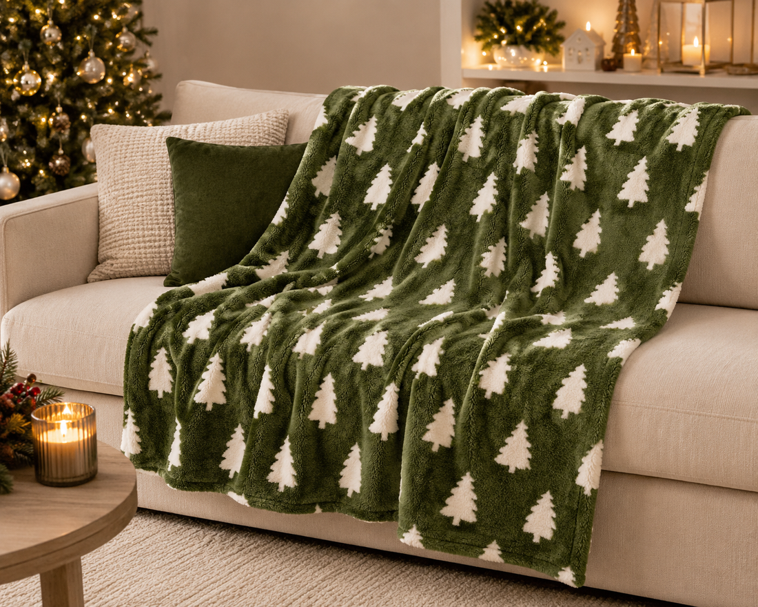 Coperta natalizia con alberi 130X160cm | Mercury