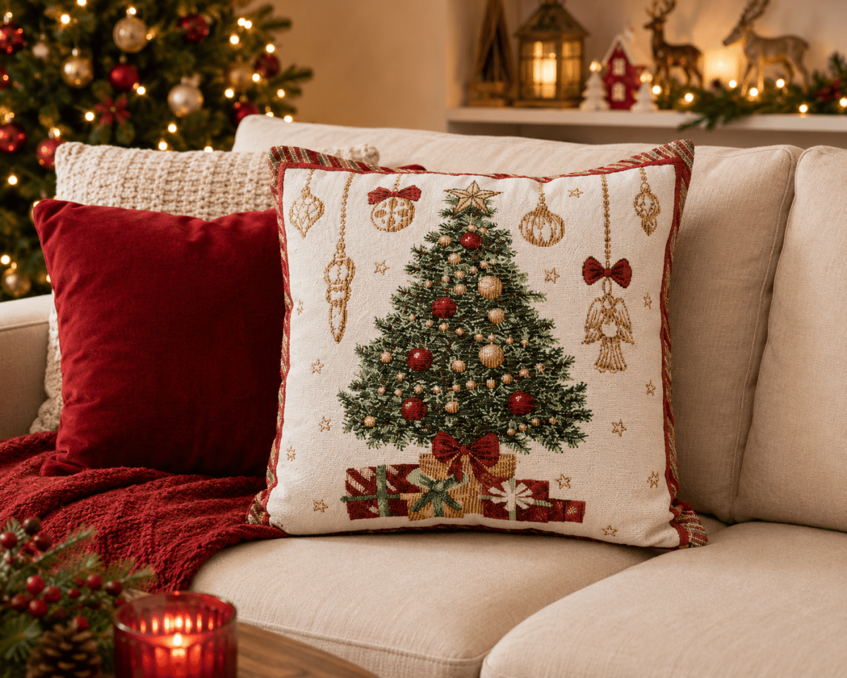 Cuscino natalizio con albero di natale 45X45CM | Mercury - Perrone Shop