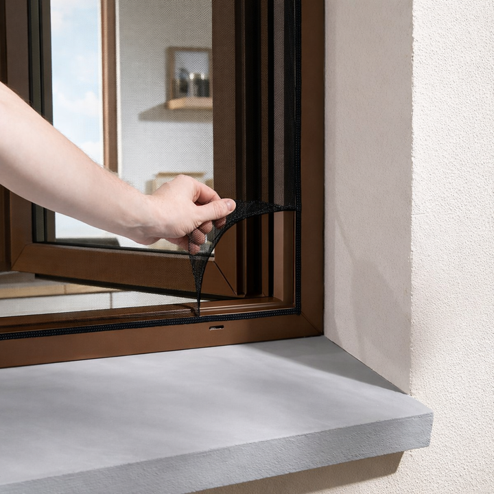 Zanzariera per Finestra Universale in Poliestere Nera – Stop a Zanzare e Insetti in 2 Minuti