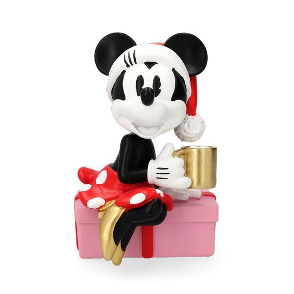 Statua decorativa natalizia Minnie con tazza Kurt Adler - Perrone Shop