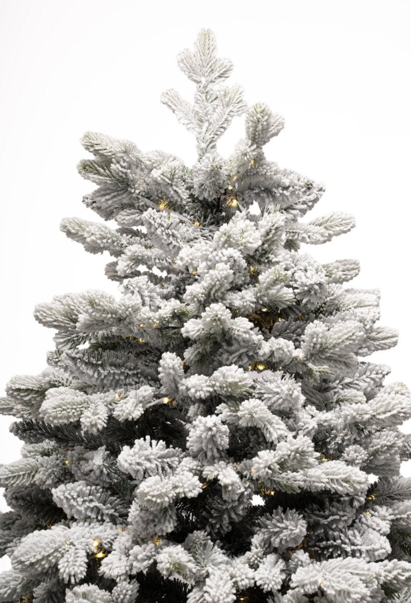 Albero di Natale Darsy Innevato con Led integrati e tronco incorporato | Xone - Perrone Shop