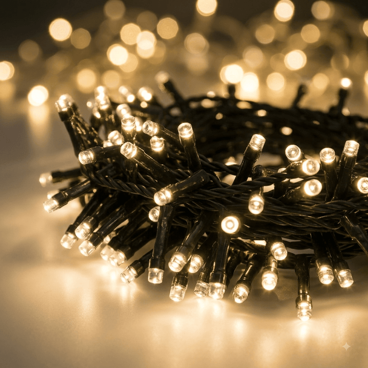 Catena luminosa Lotti TL 180 con 180 LED e cavo verde