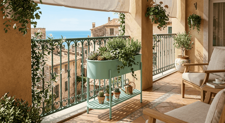 Portavasi Verde in Metallo - Perrone Shop