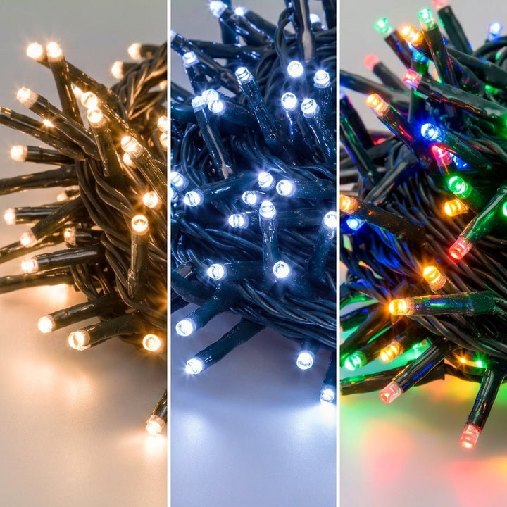 Catena luminosa Lotti 750 LED 53 metri con cavo verde