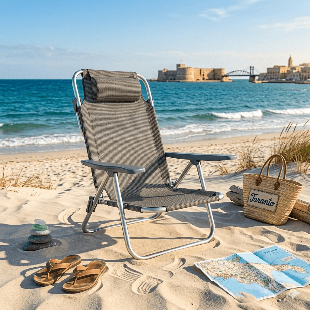 Sdraietta Mare PRO Antracite Pieghevole in Alluminio con Poggiatesta Xone - Perrone Shop