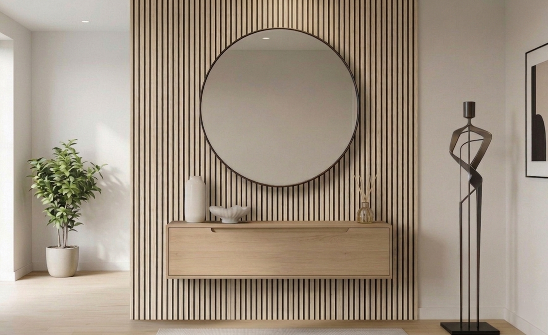Set 10 Pannelli Decorativi effetto legno dogato in PVC H280x30x1cm | OX Zeroper