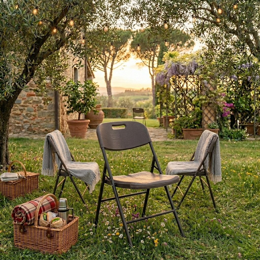 Sedia pieghevole e richiudibile in resina | Xone - Perrone Shop