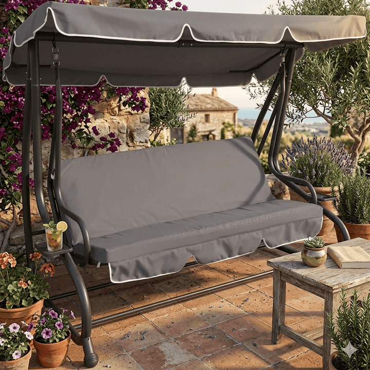 Xone Dondolo Valencia da Giardino 3 Posti Valencia Trasformabile in Letto - Perrone Shop