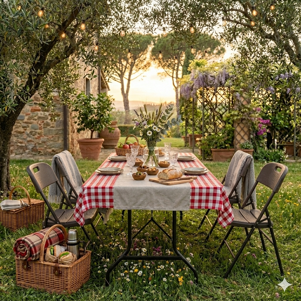 Tavolo pieghevole portatile in resina Xone - Perrone Shop