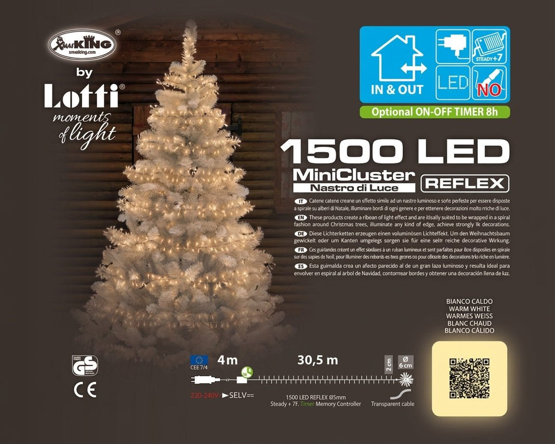 Controller con timer e giochi di luce catena Lotti 1500 LED